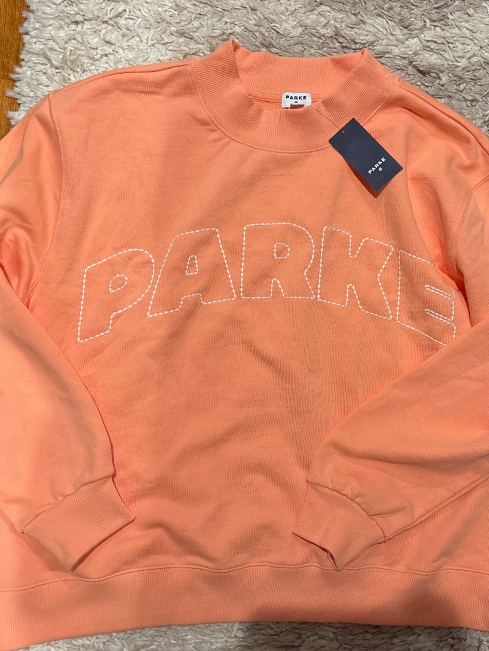 Parke x Target Mock Neck Orange Sweatshirt NWT size L/XL